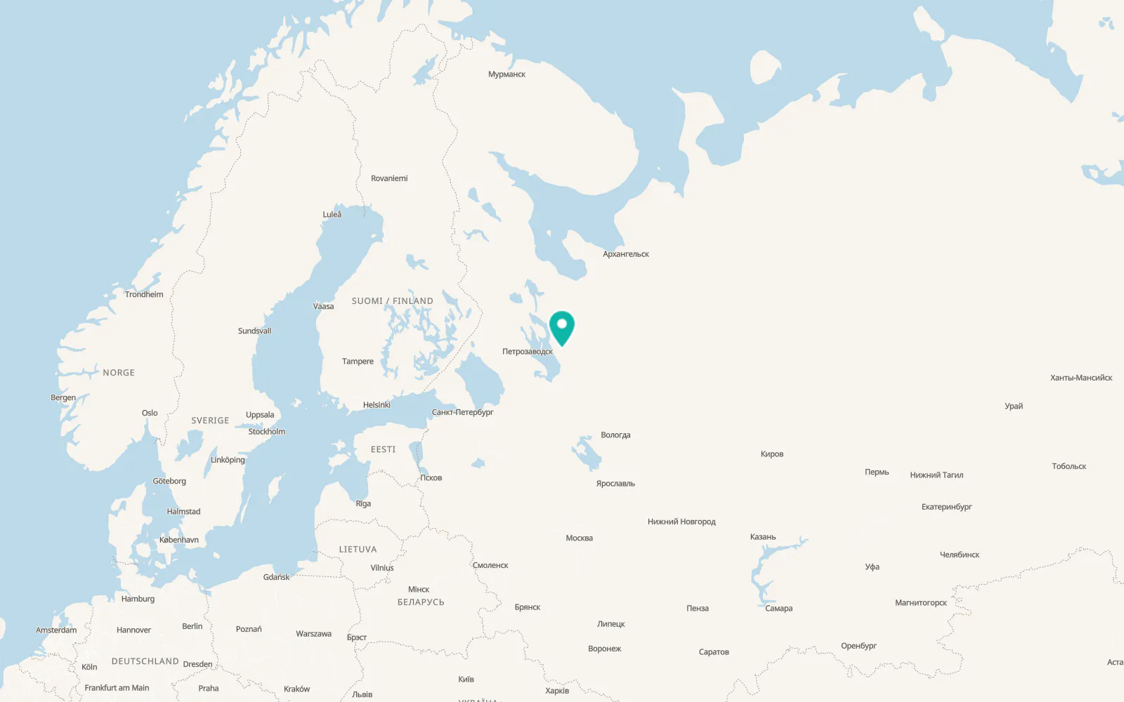 Map of Pudozh