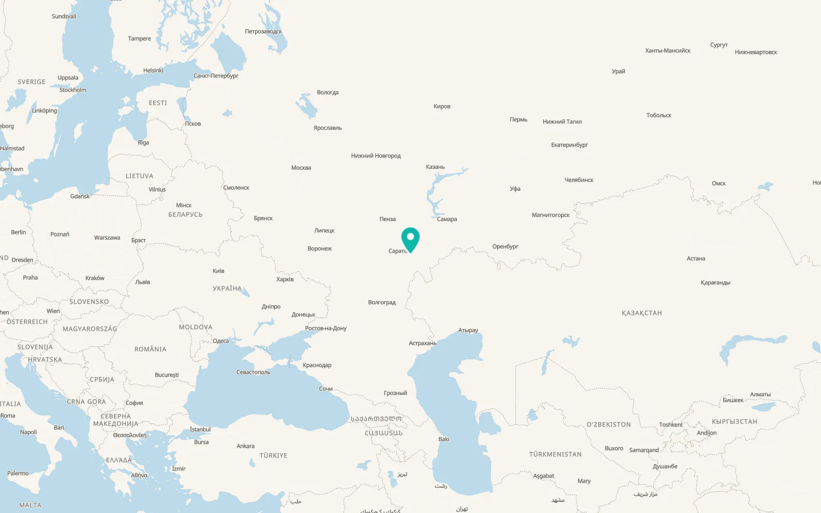 Map of Pushkino