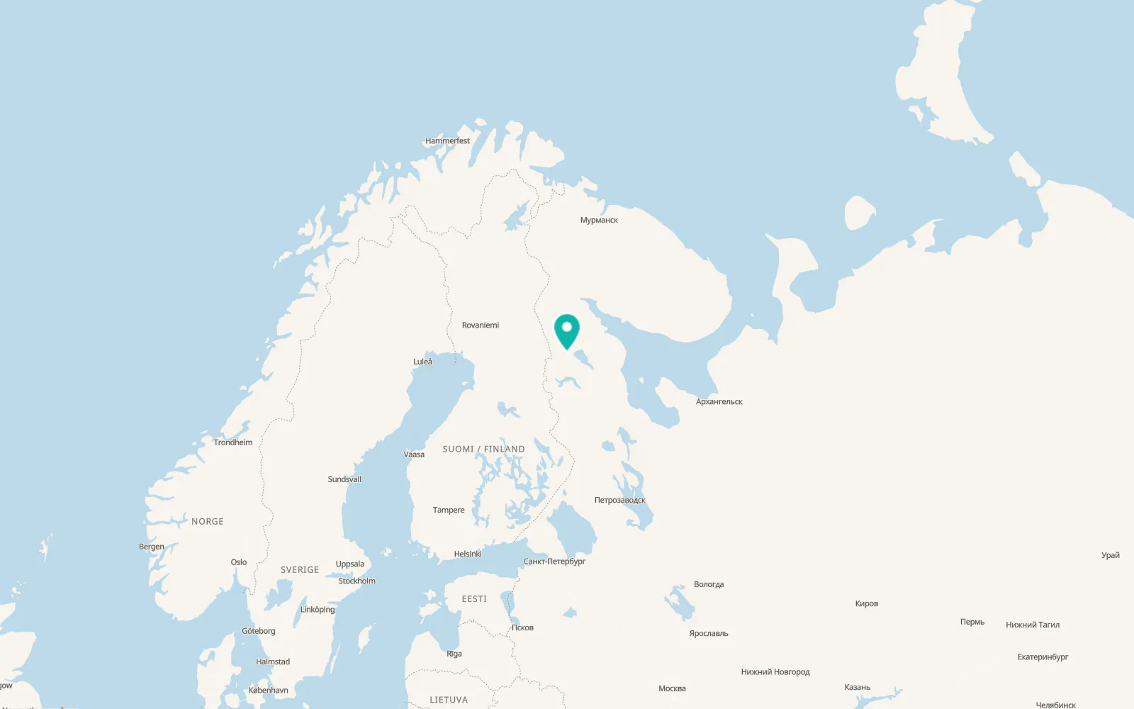 Map of Pyaozerskiy