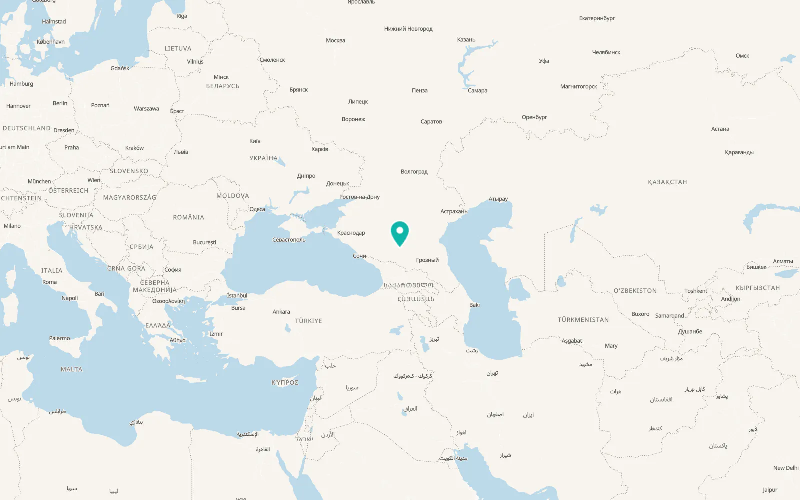 Map of Pyatigorskiy