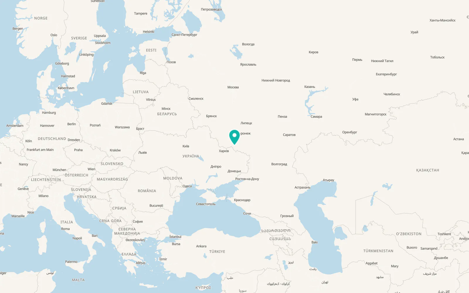 Map of Pyatnitskoye