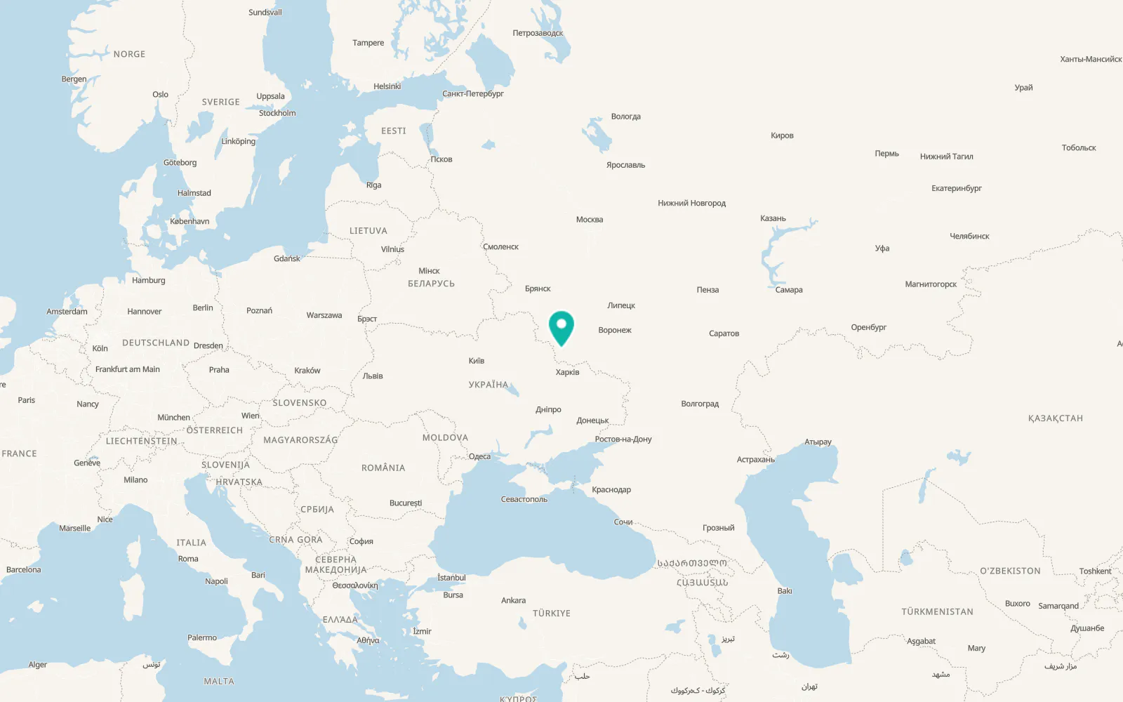 Map of Rakitnoye