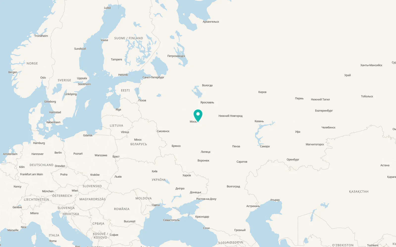 Map of Ramenskoye