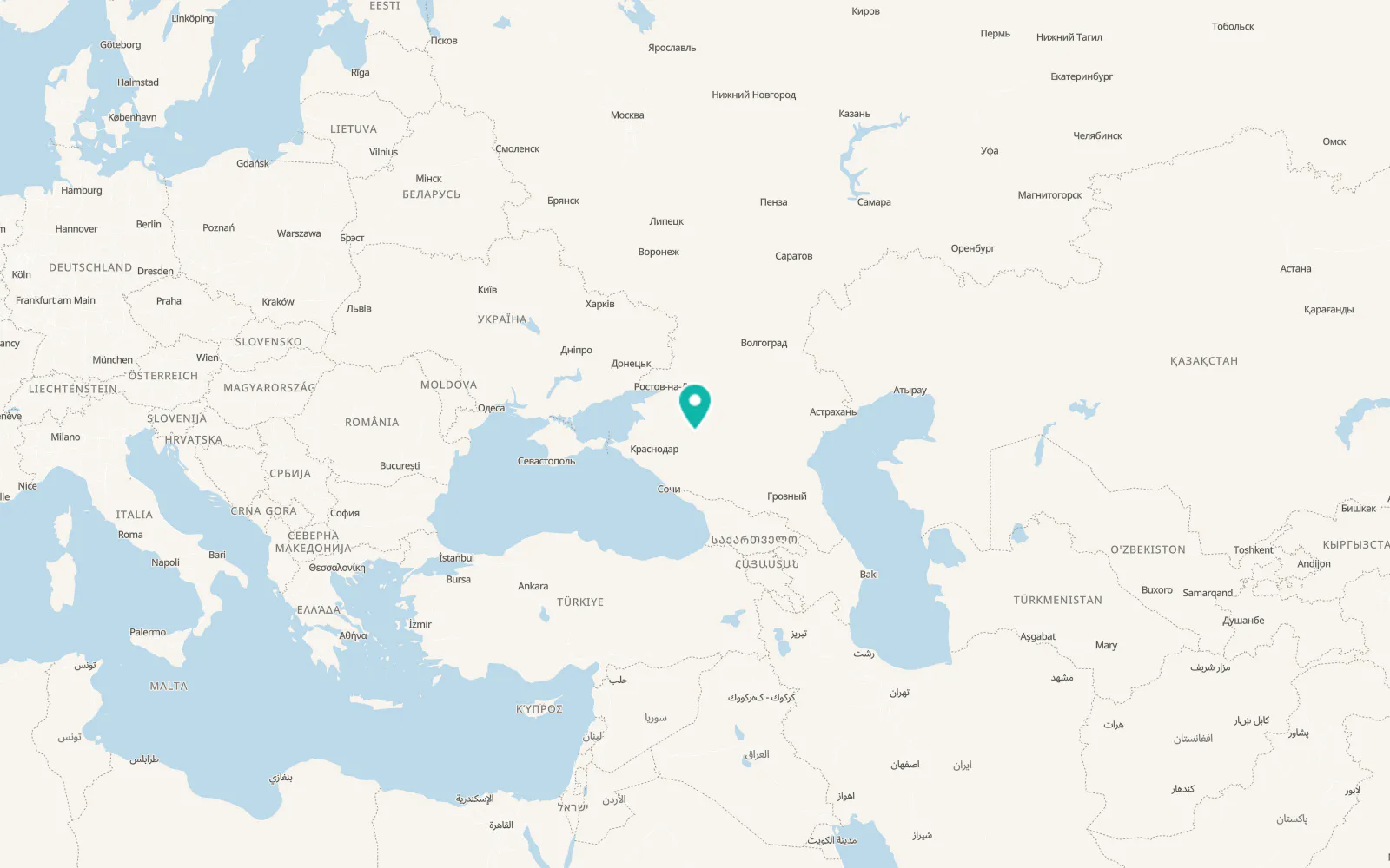 Map of Rasshevatskaya