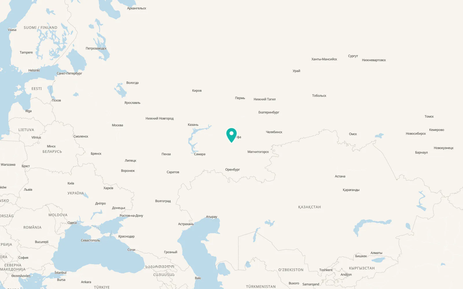 Map of Rayevskiy