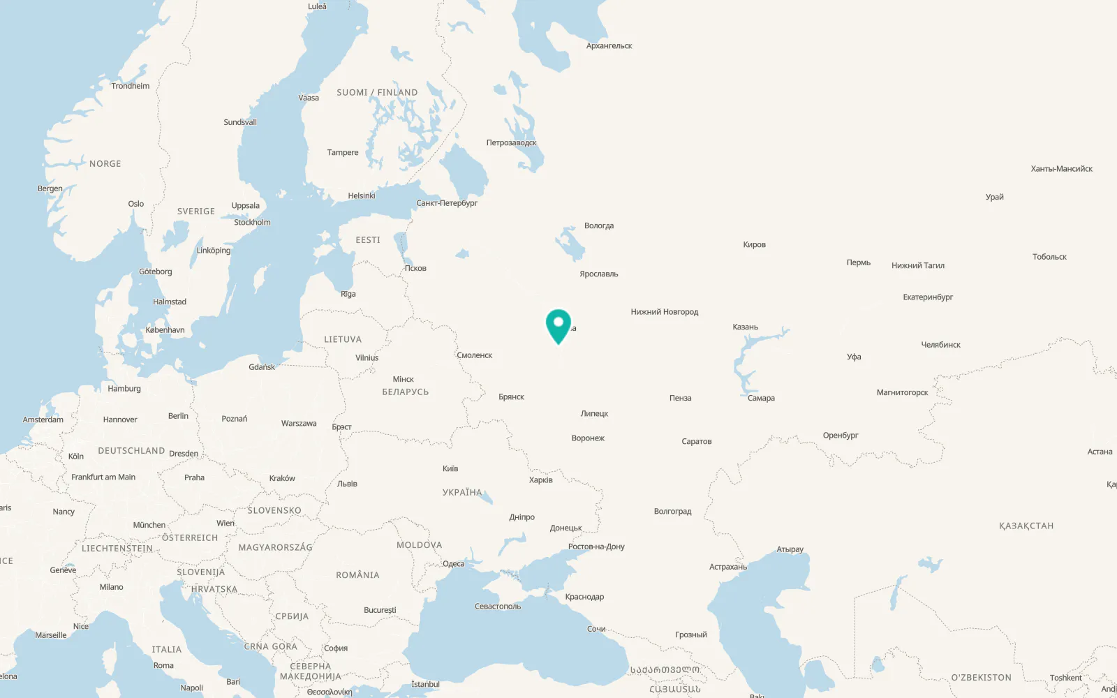 Map of Raysemënovskoye
