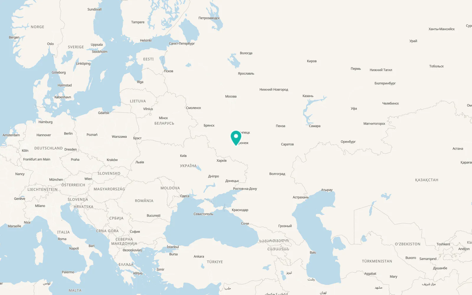 Map of Rogovatoye
