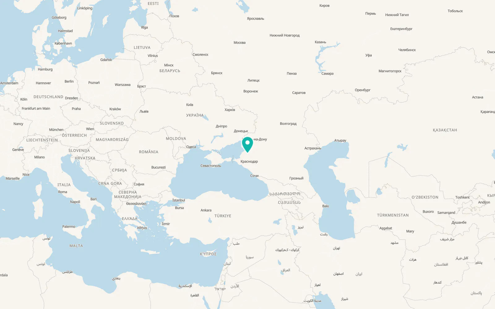 Map of Rogovskaya