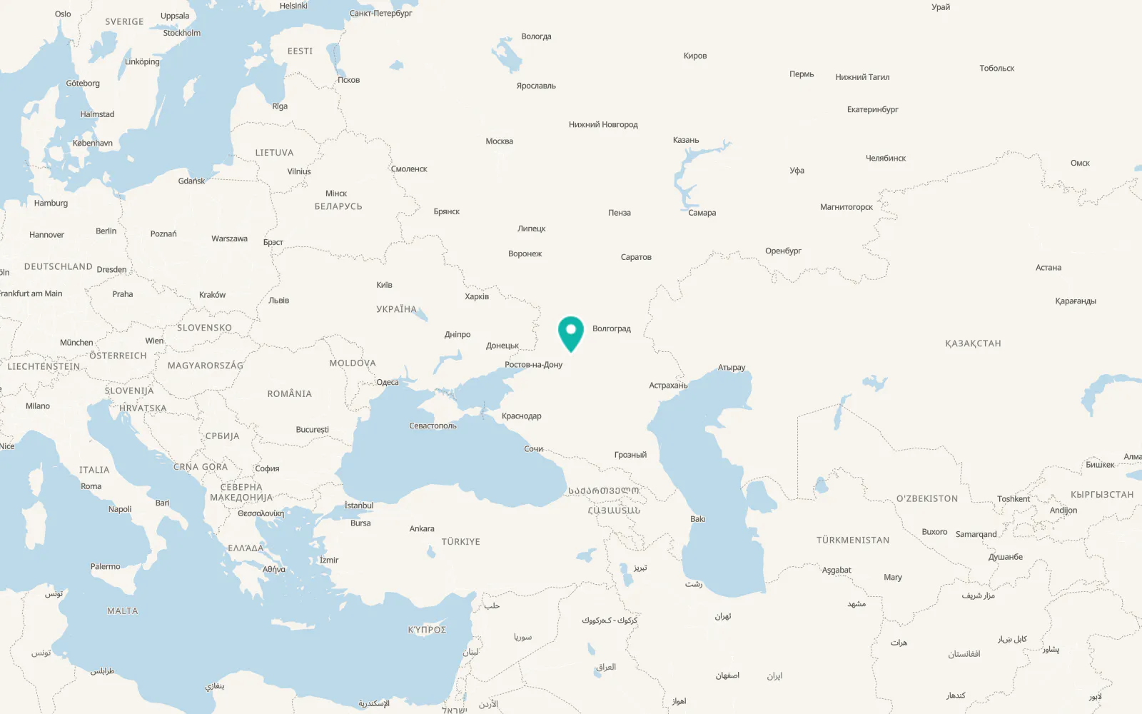 Map of Romanovskaya