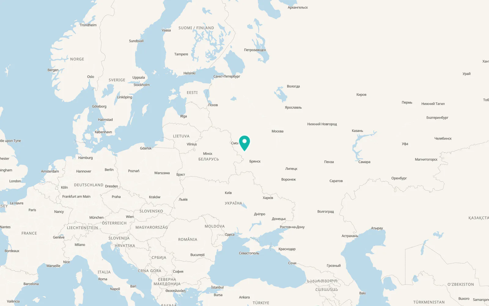 Map of Roslavl’