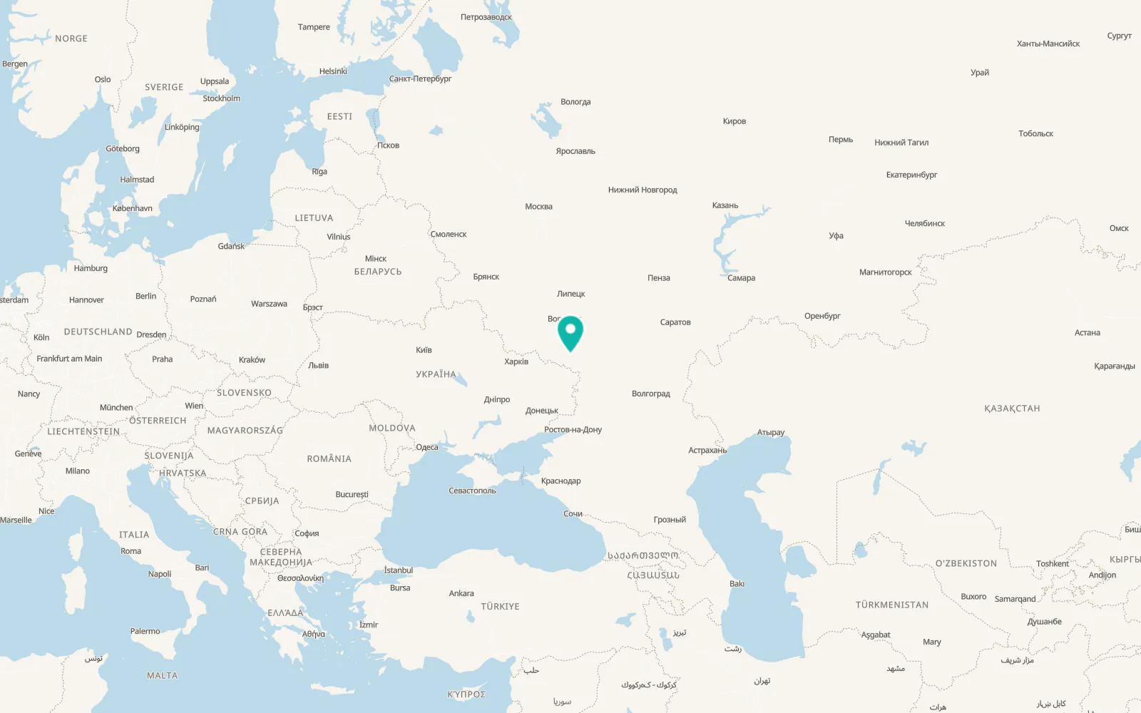 Map of Rossosh’