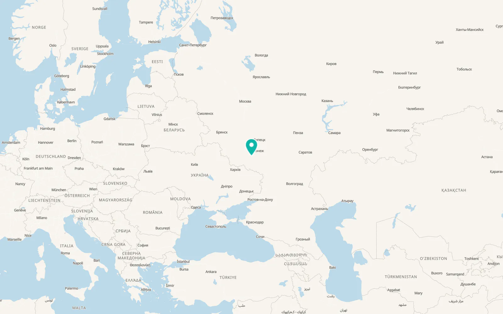 Map of Rossosh’