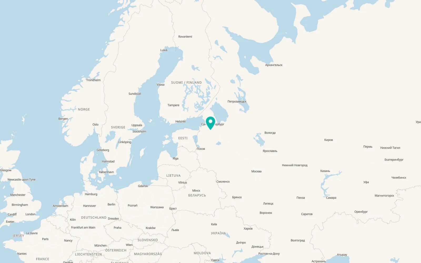 Map of Rozhdestveno