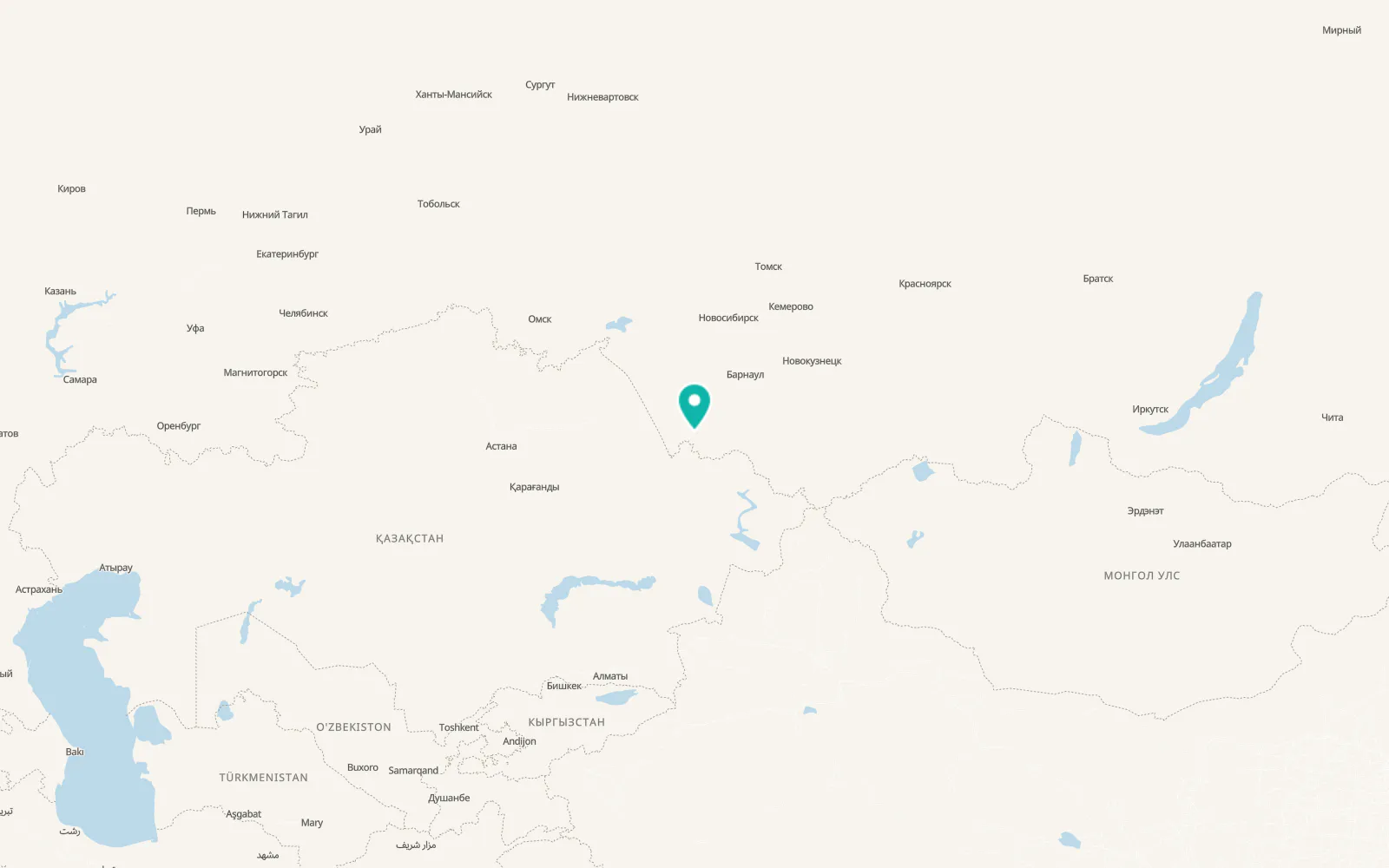 Map of Rubtsovsk