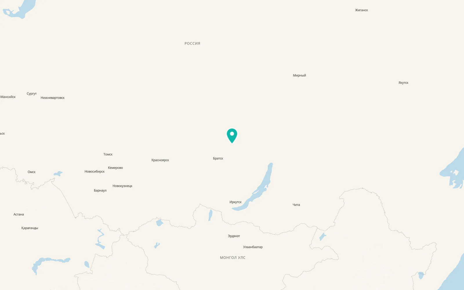Map of Rudnogorsk