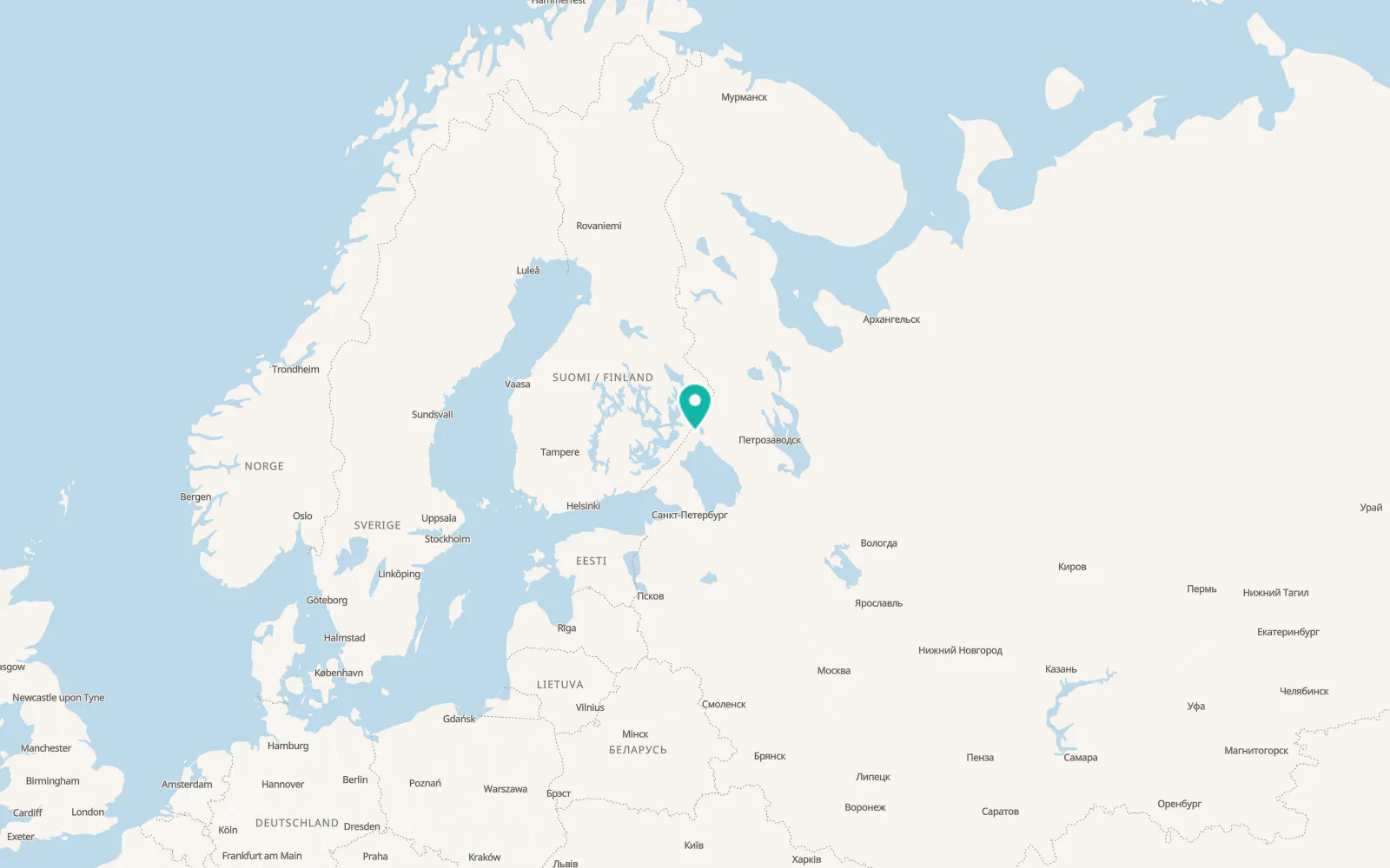 Map of Ruskeala