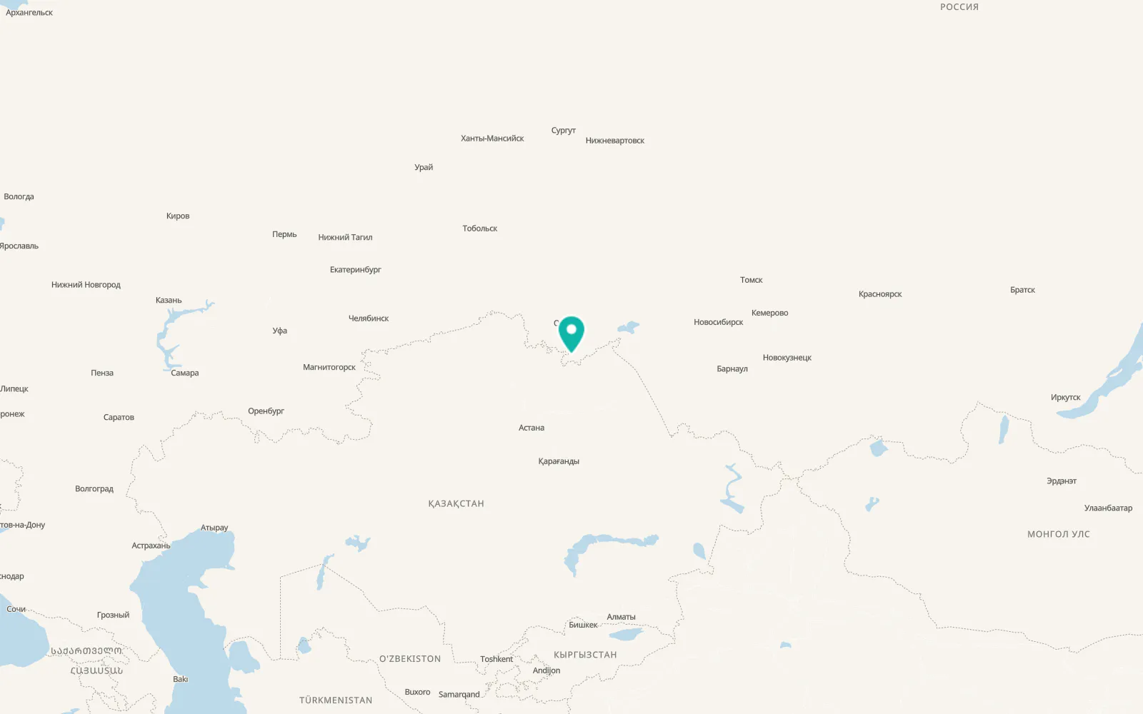 Map of Russkaya Polyana