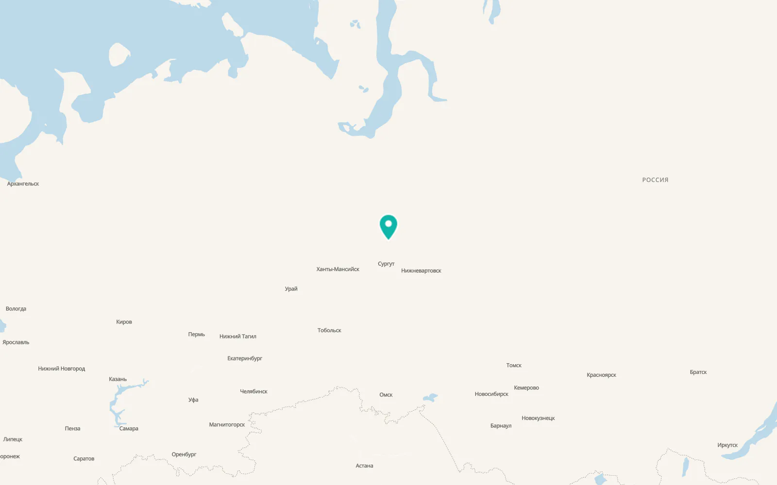 Map of Russkinskiye