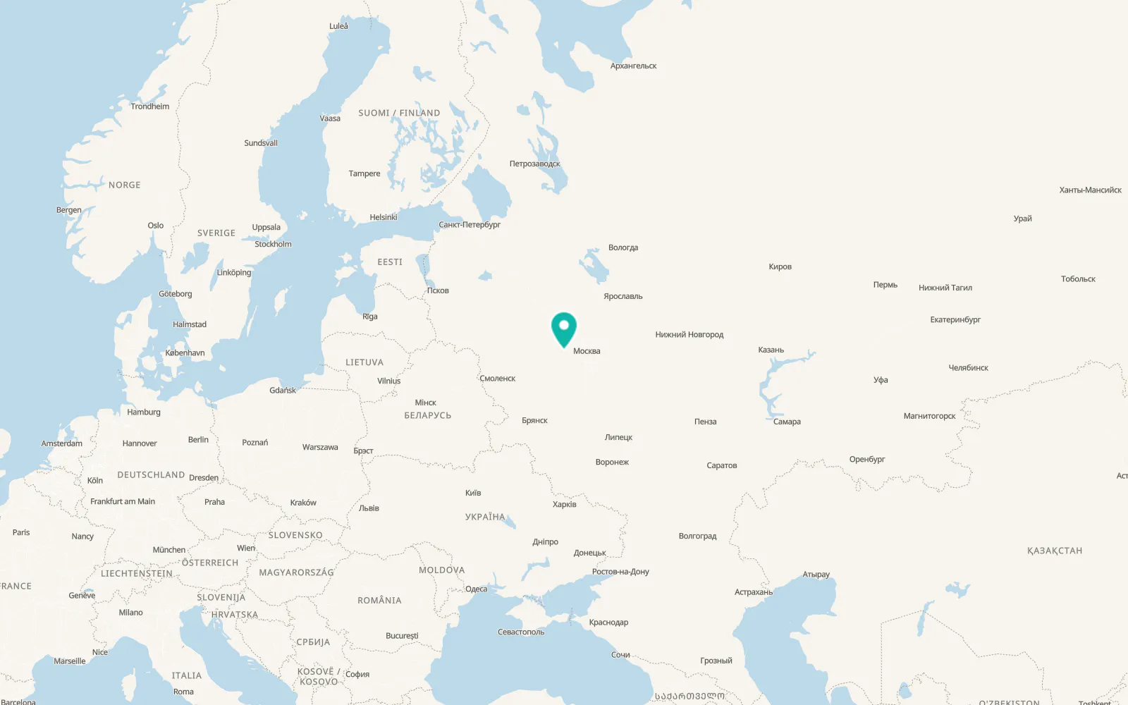 Map of Ruza