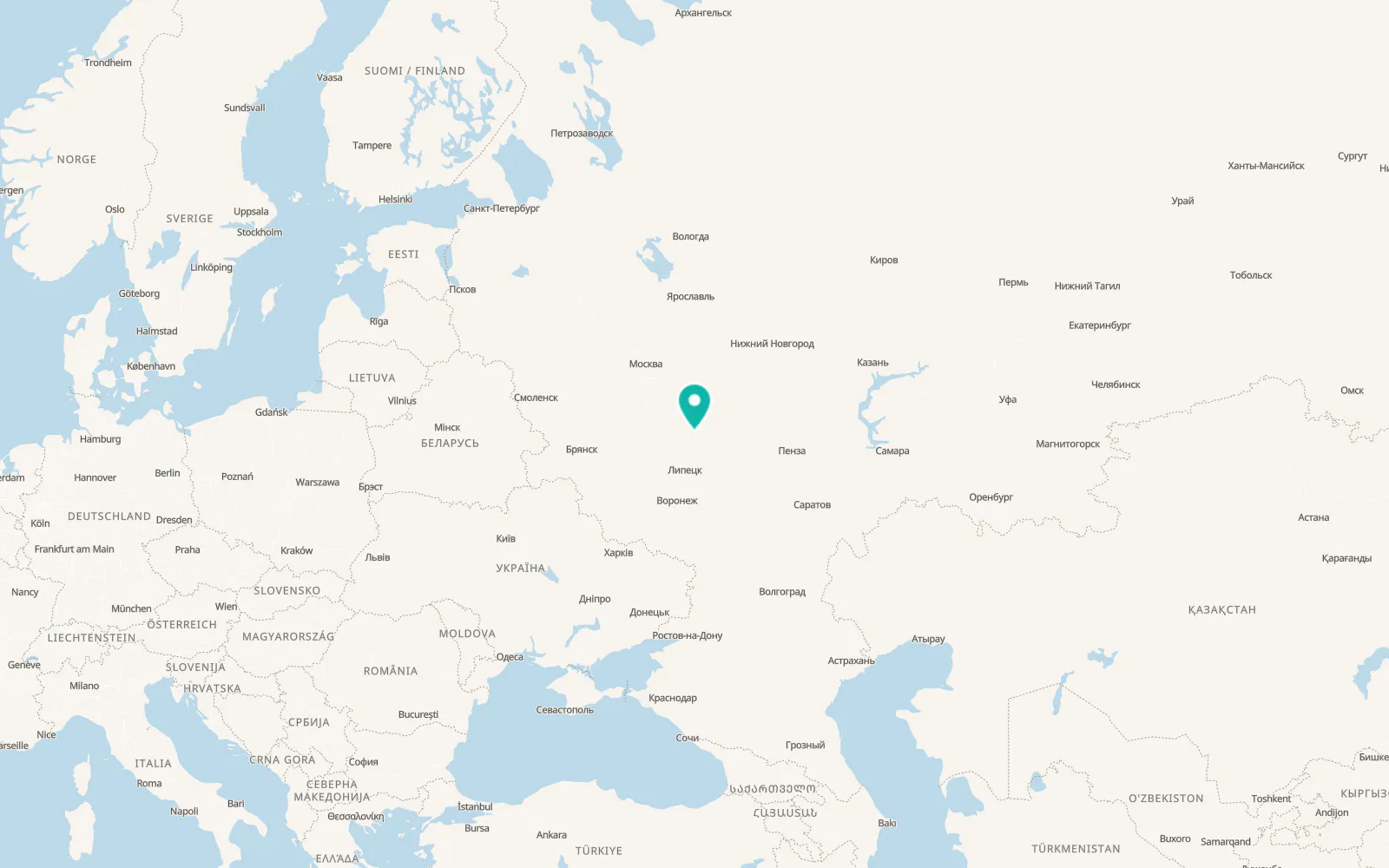 Map of Ryazhsk