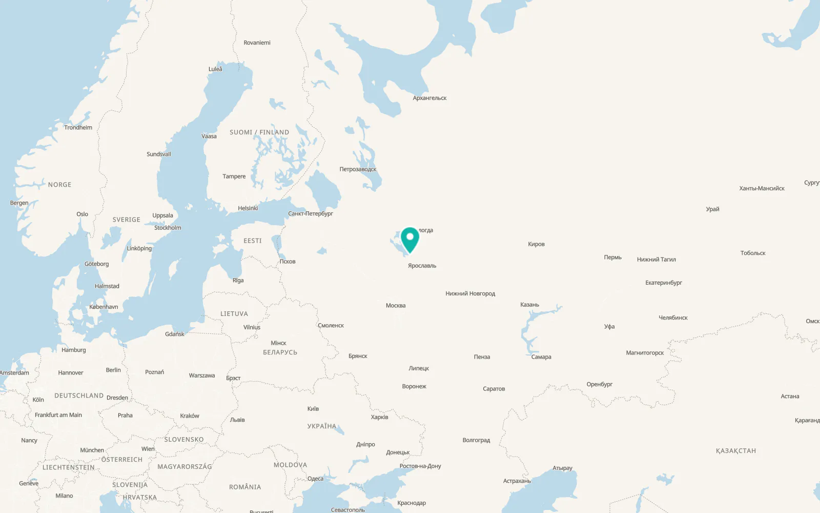 Map of Rybinsk