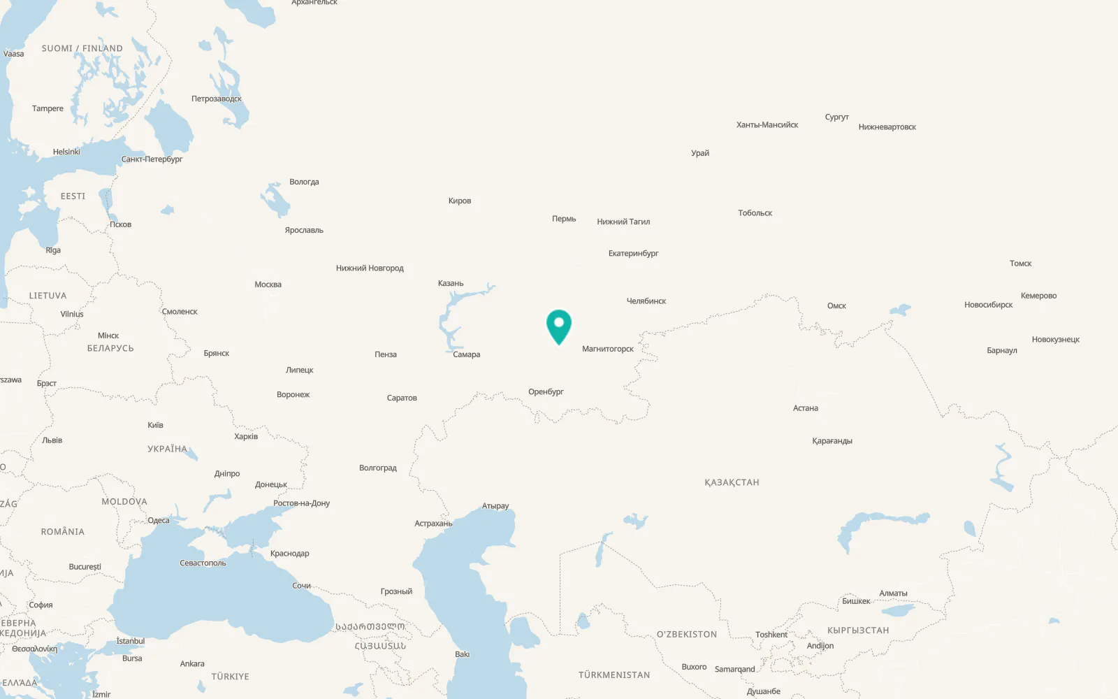 Map of Salavat