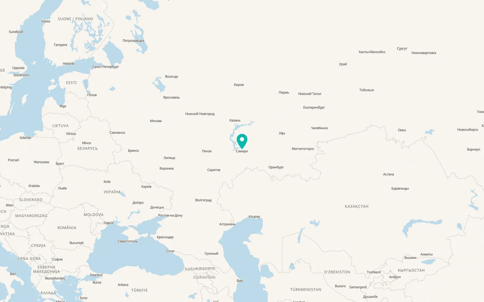 Map of Samara