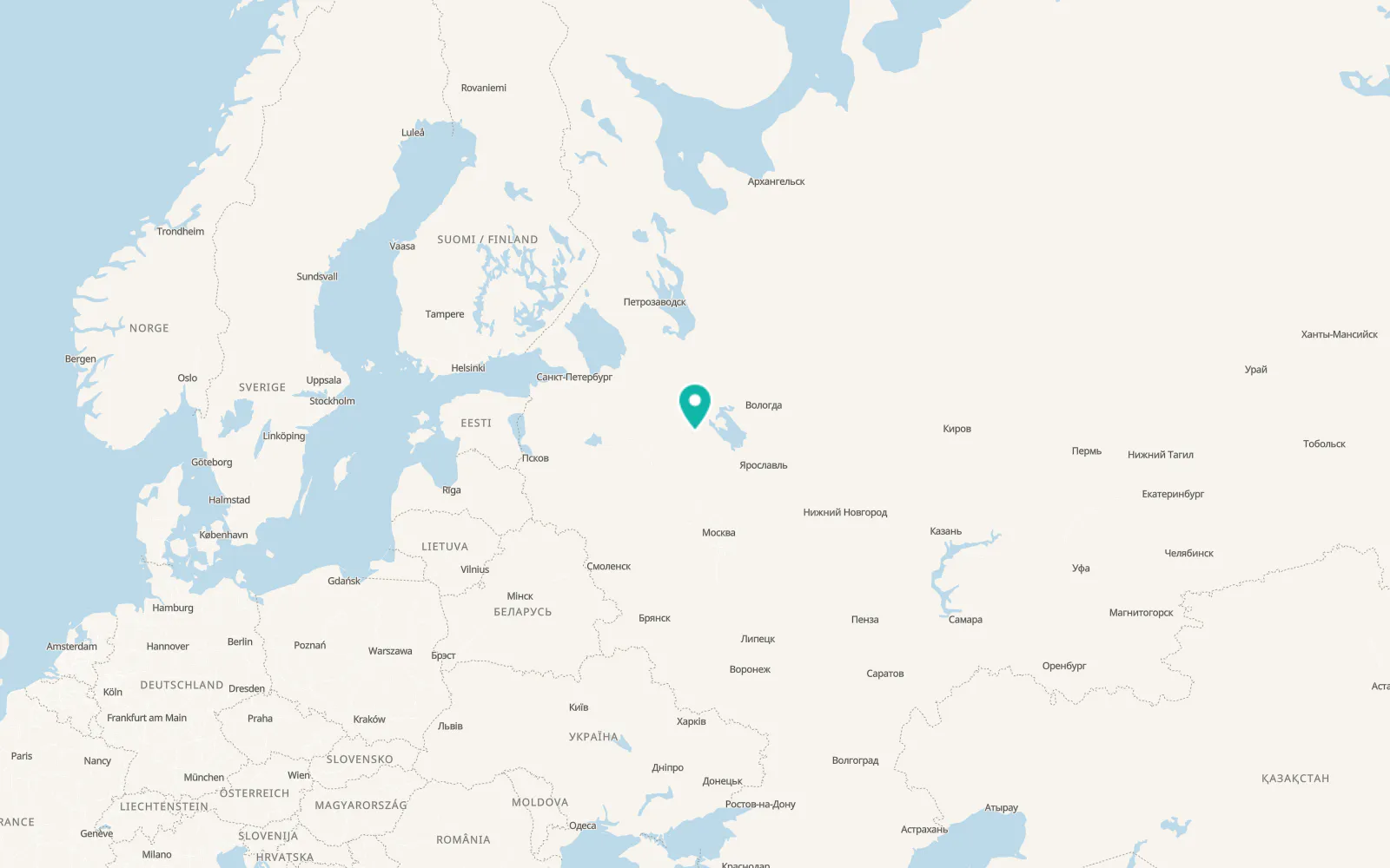 Map of Sandovo