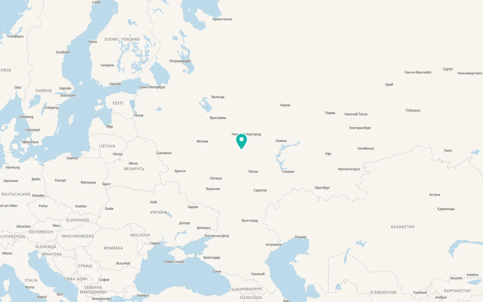 Map of Sarov