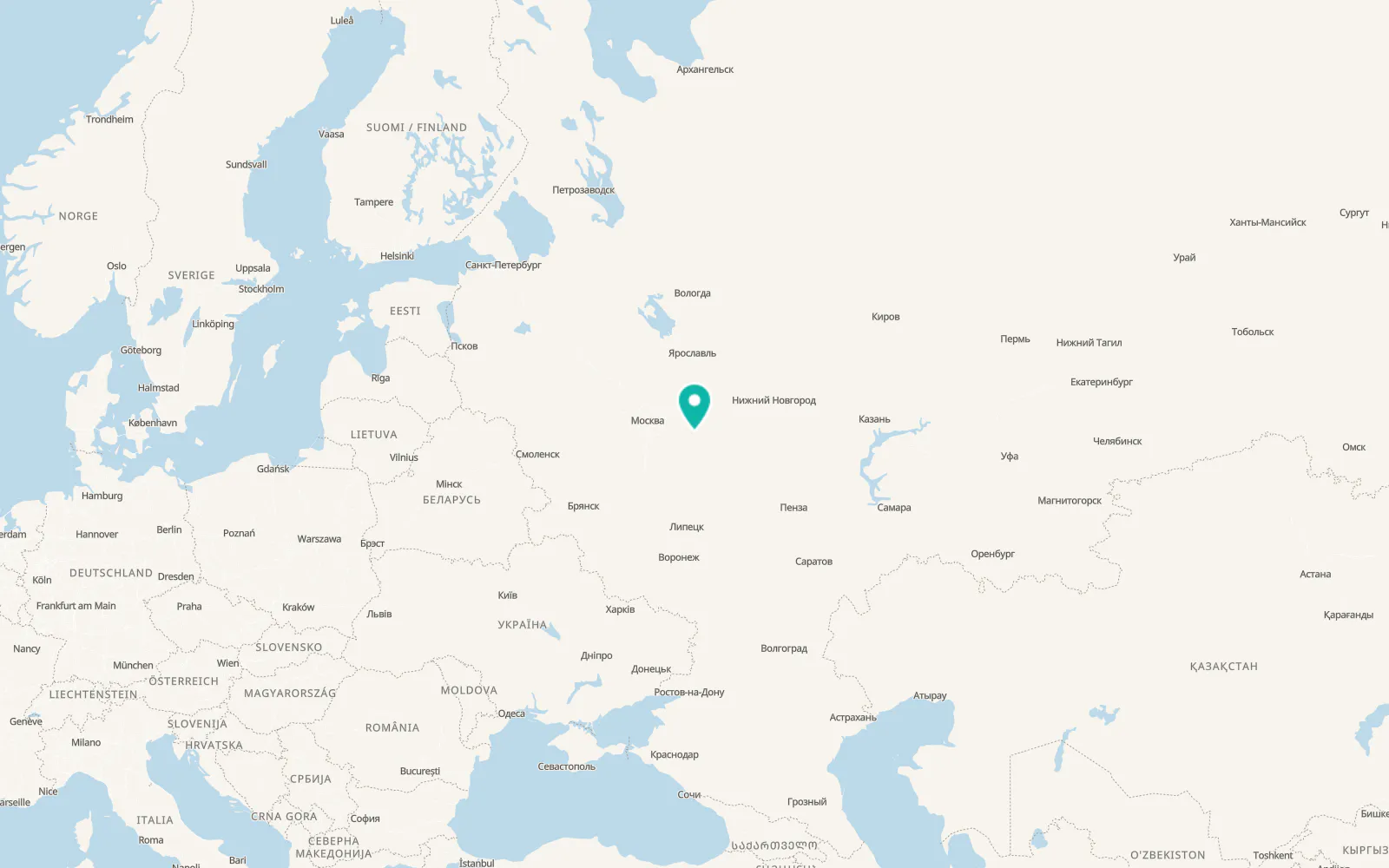 Map of Savinskaya