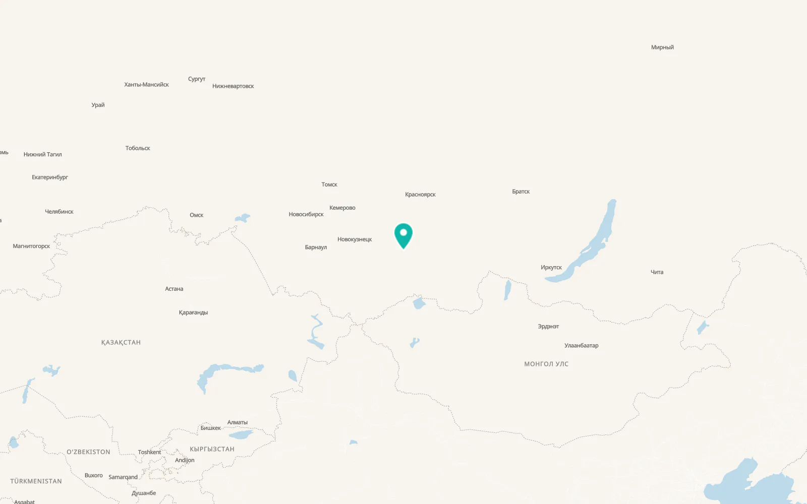 Map of Sayanogorsk