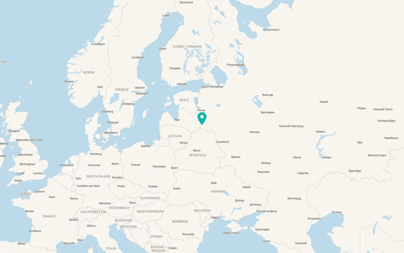 Map of Sebezh