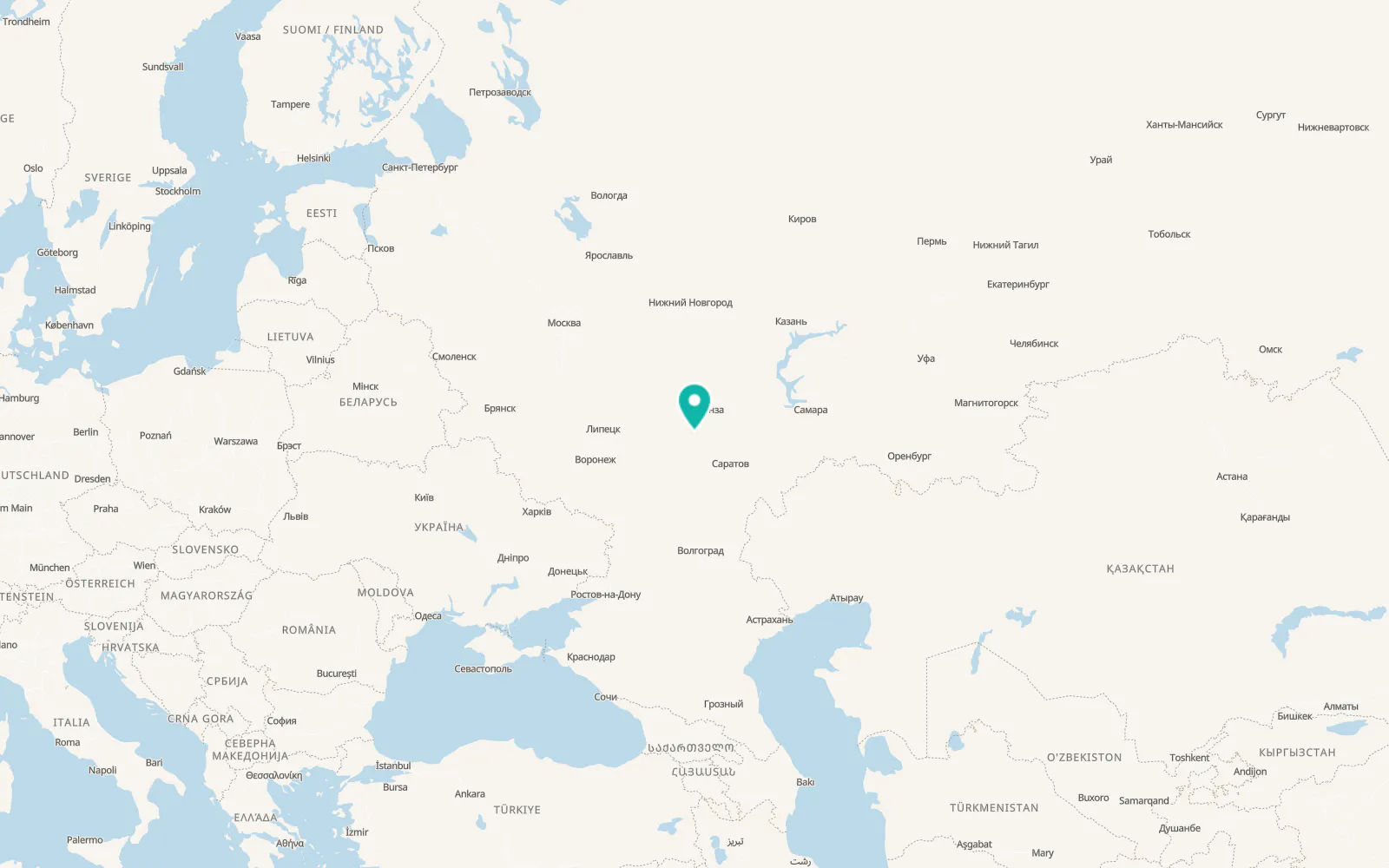Map of Serdobsk