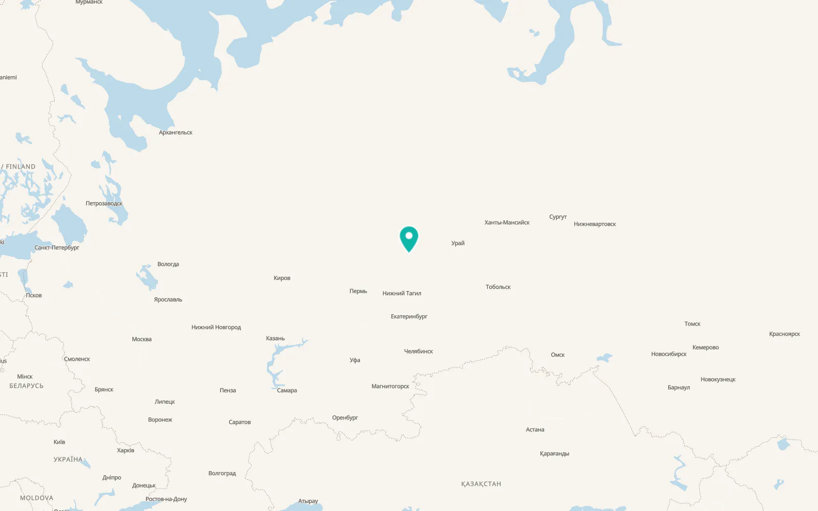 Map of Serov