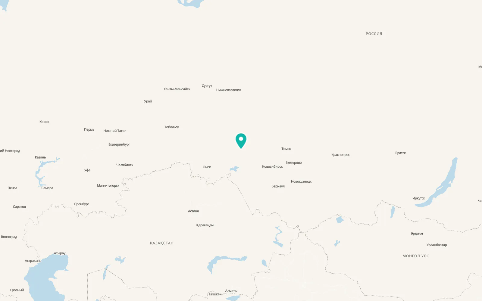 Map of Severnoye