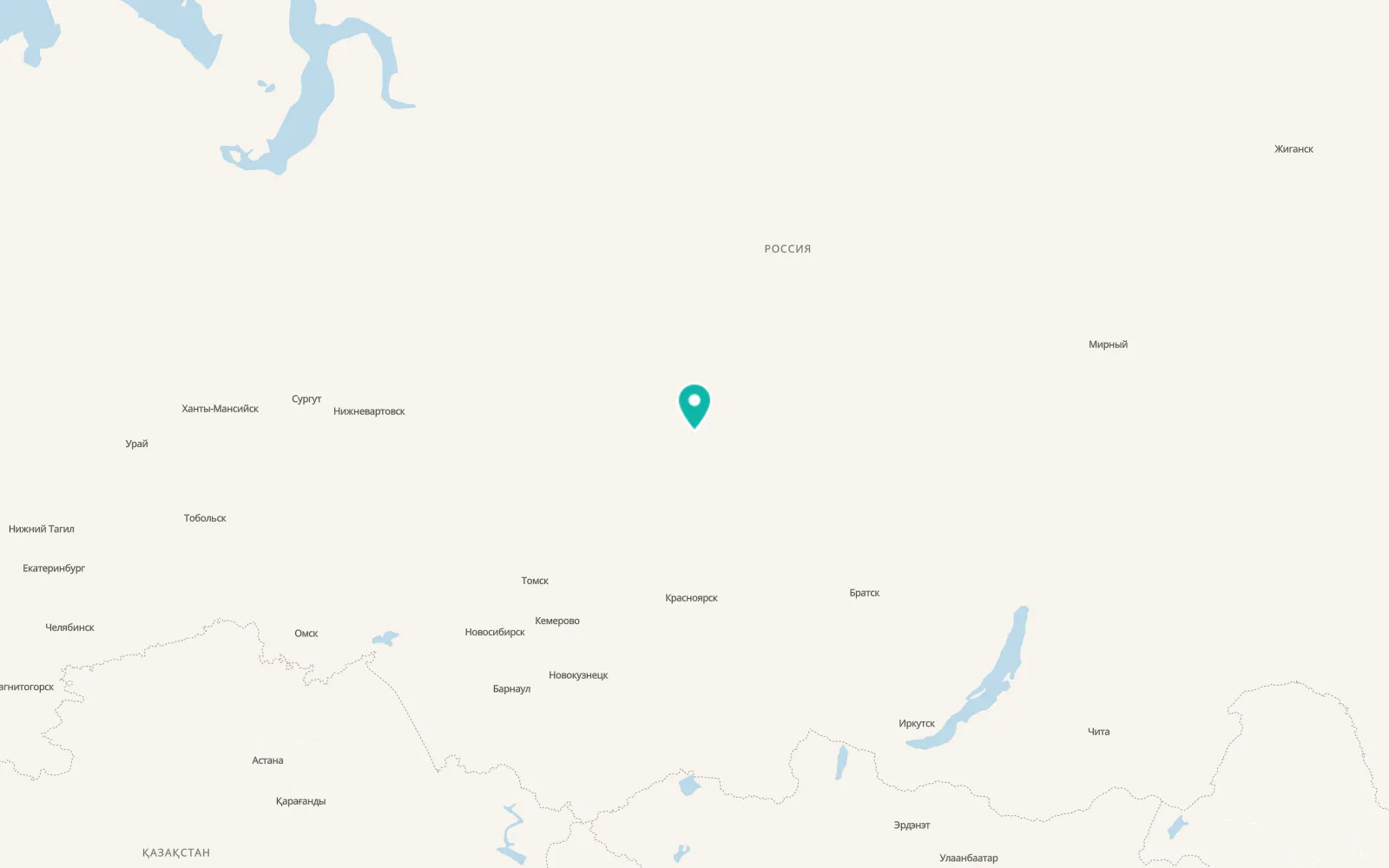 Map of Severo-Yeniseyskiy