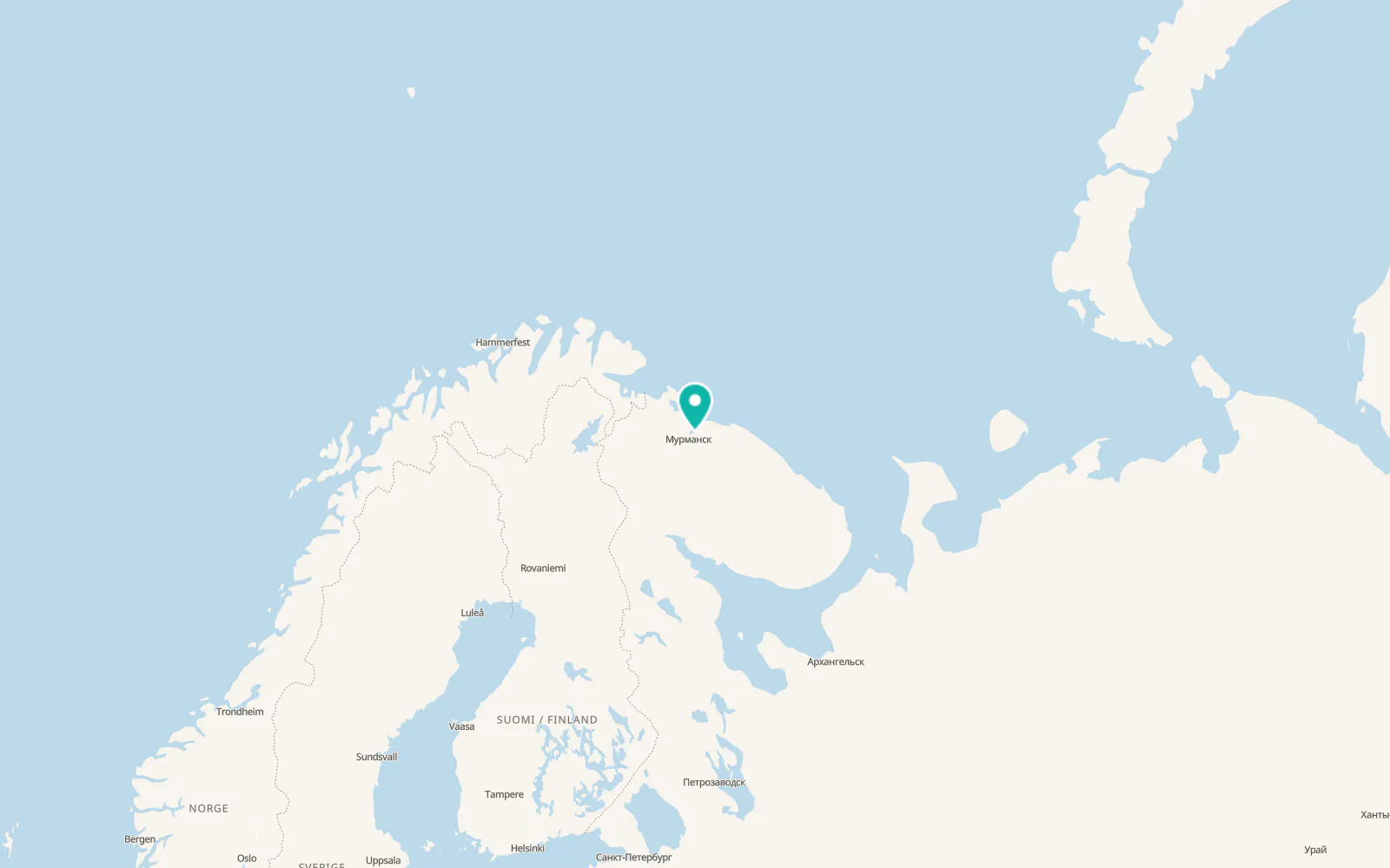 Map of Severomorsk