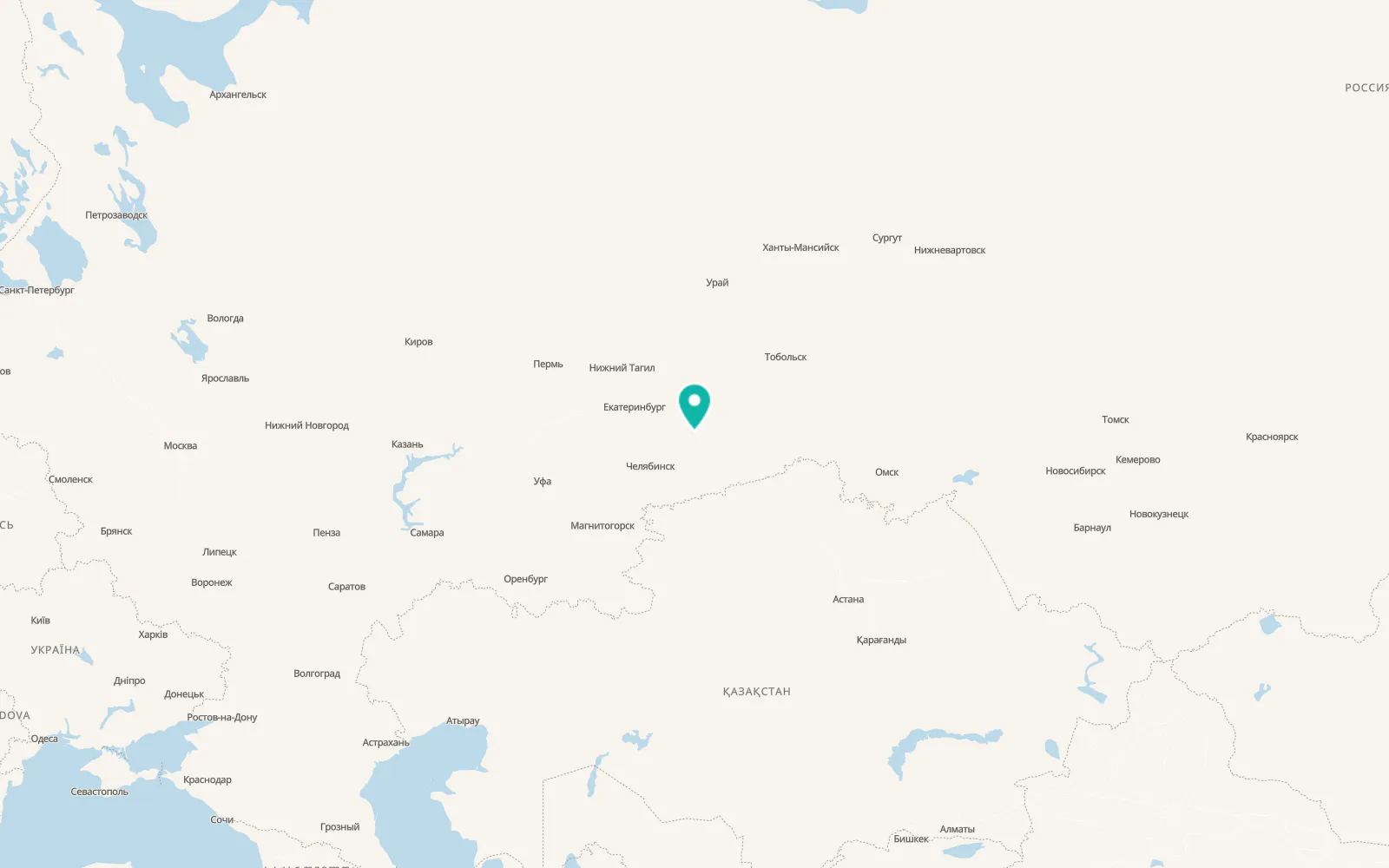 Map of Shadrinsk