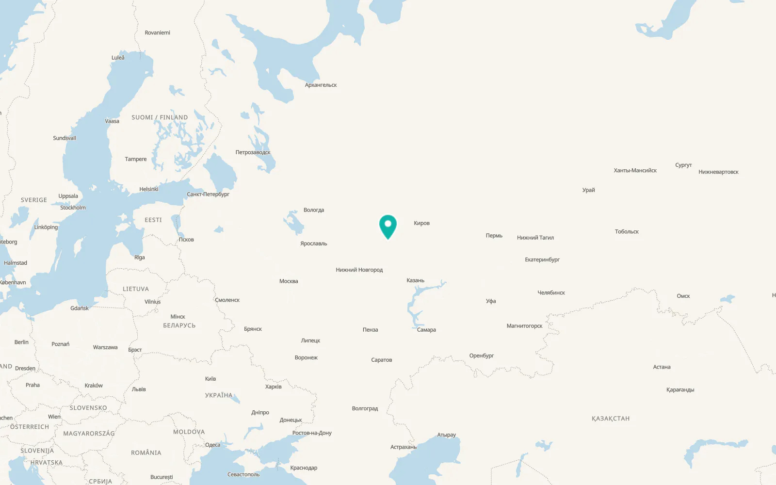 Map of Shakhun’ya