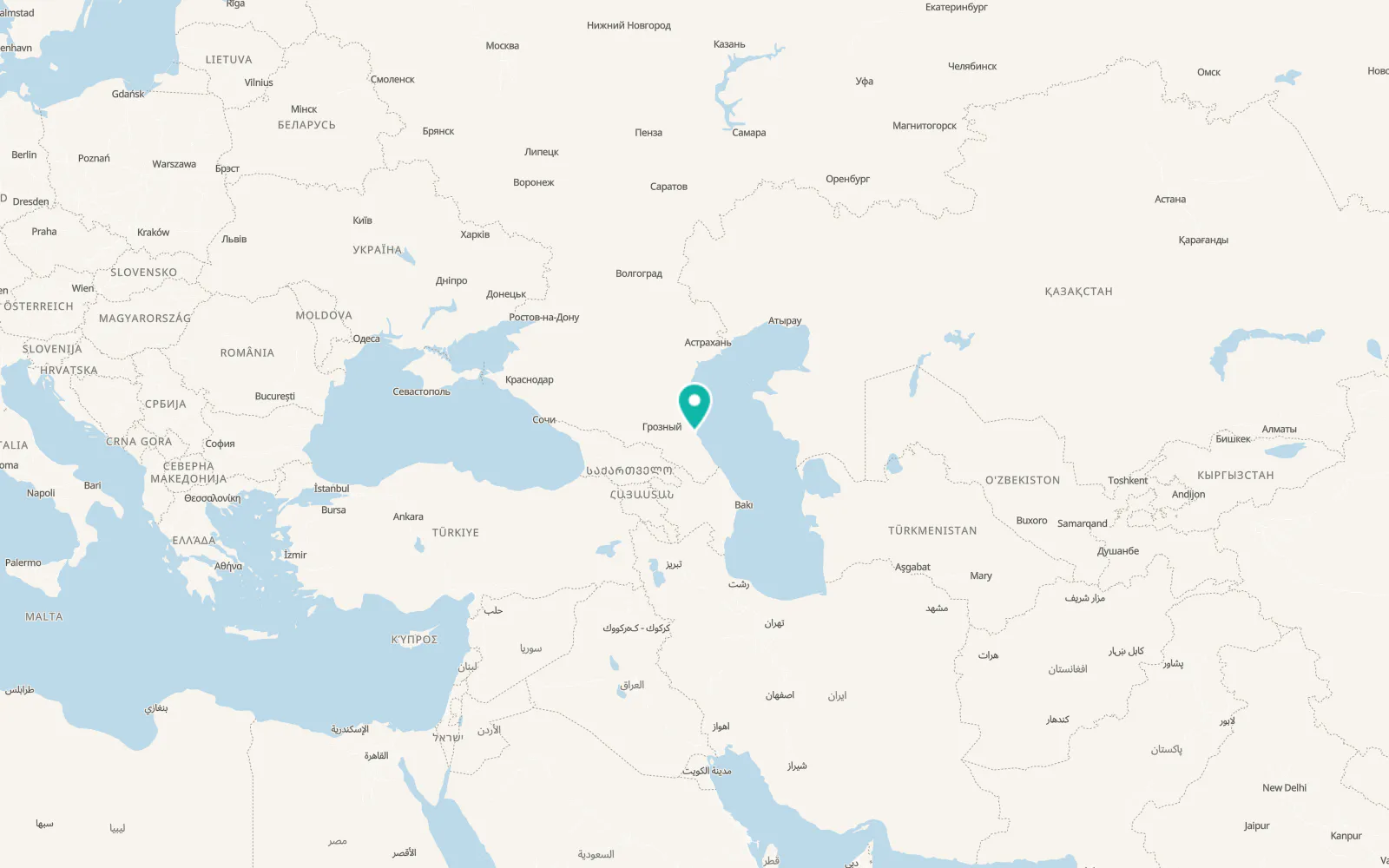 Map of Shamkhal