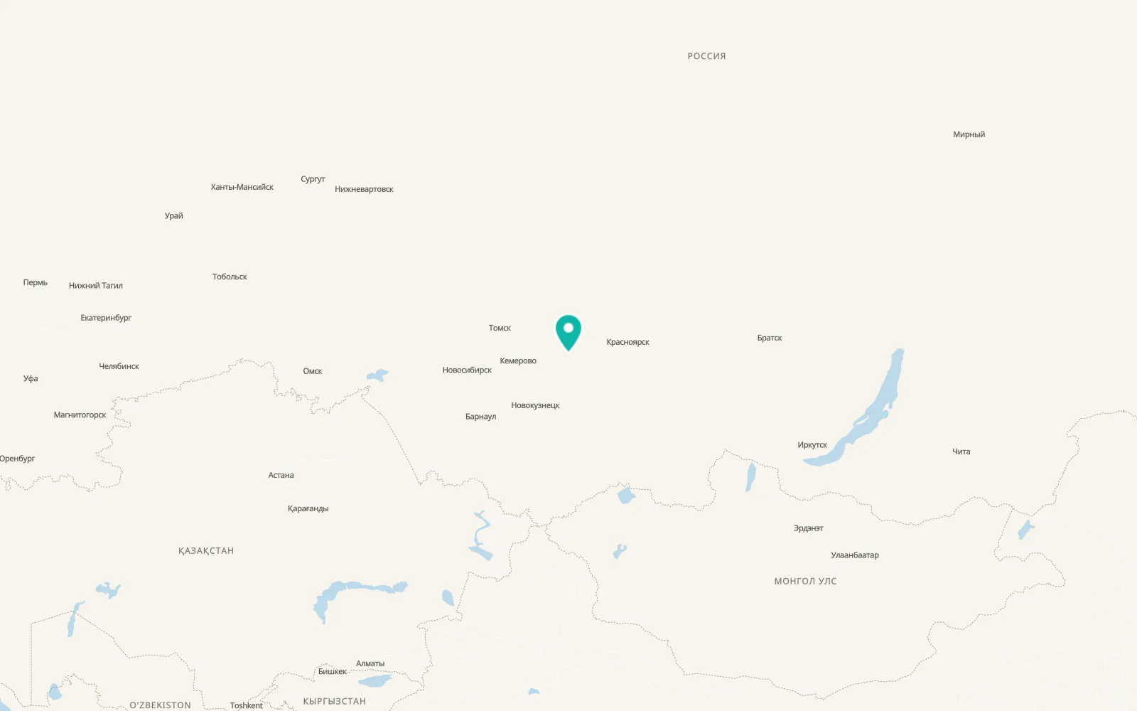 Map of Sharypovo
