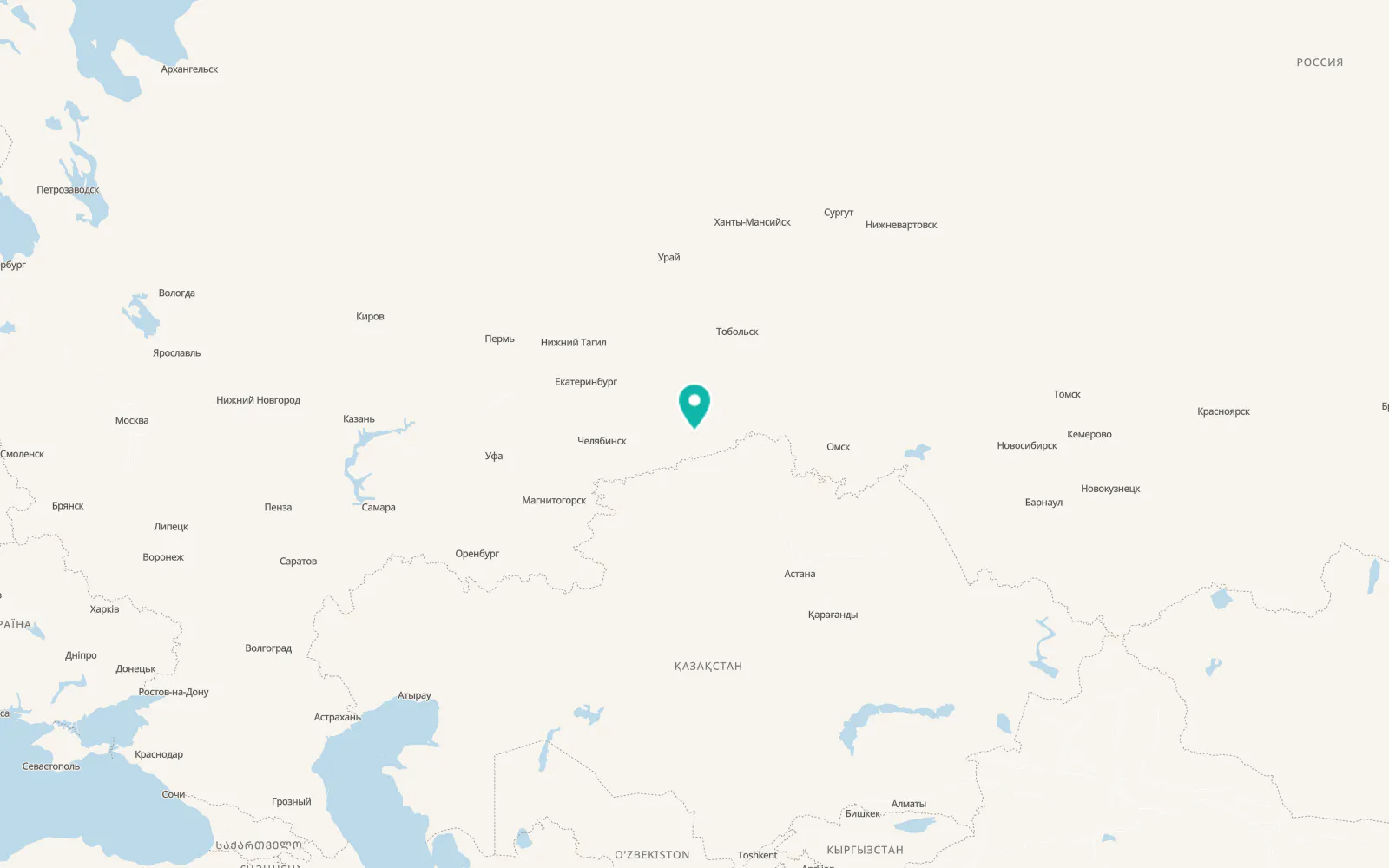 Map of Shchuch’ye