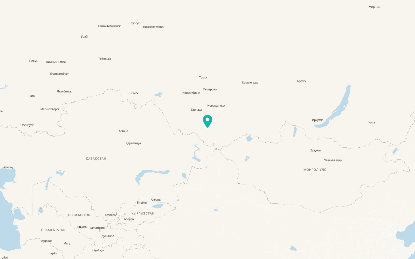Map of Shebalino
