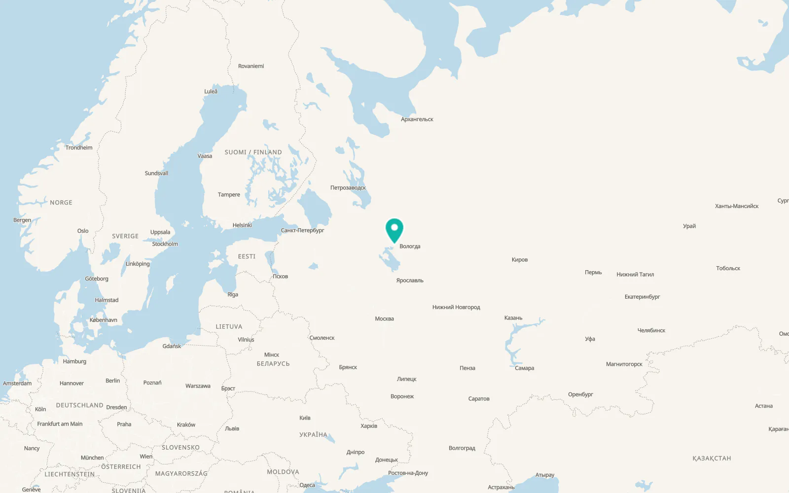 Map of Sheksna