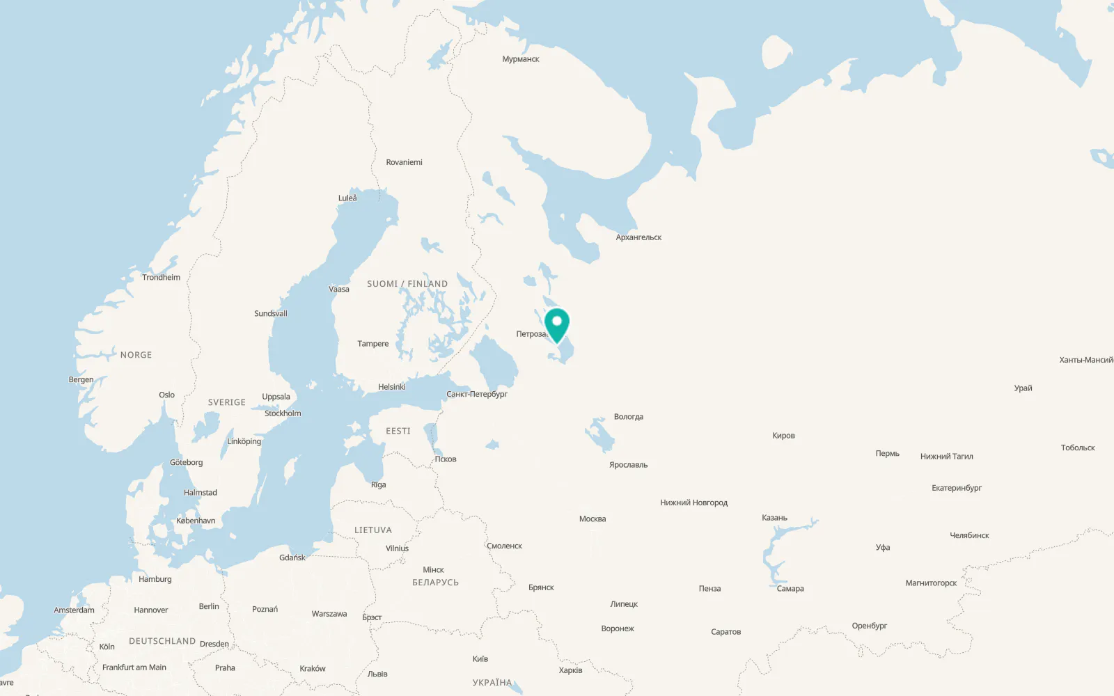 Map of Sheltozero