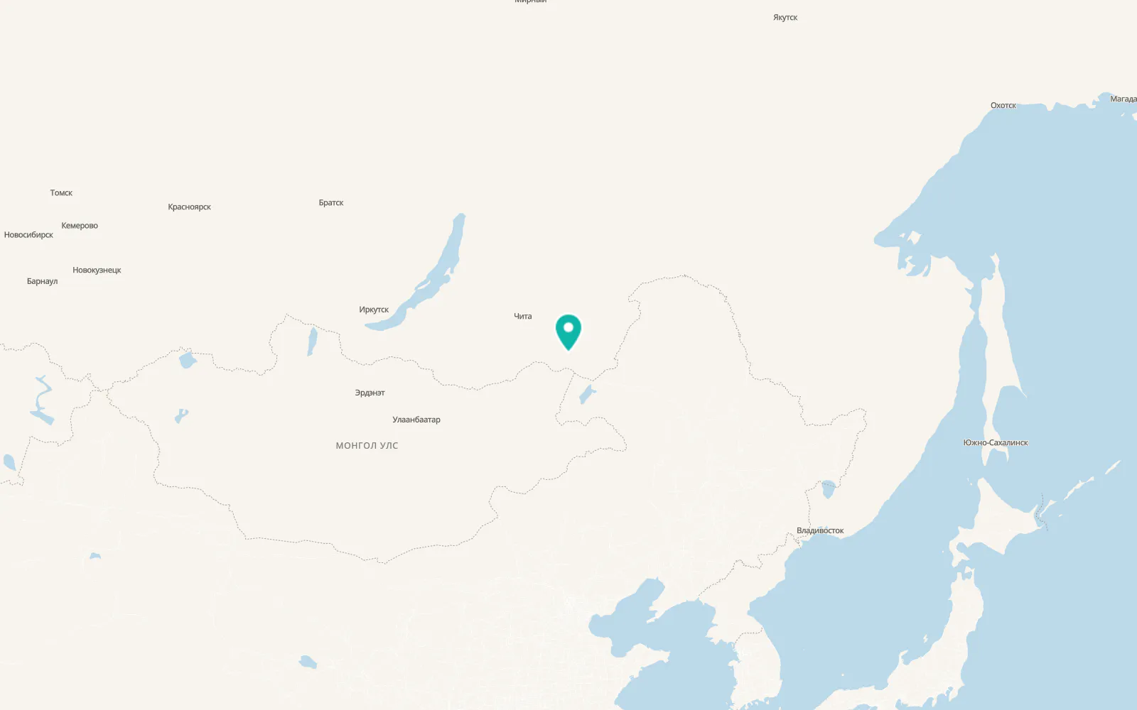 Map of Sherlovaya Gora