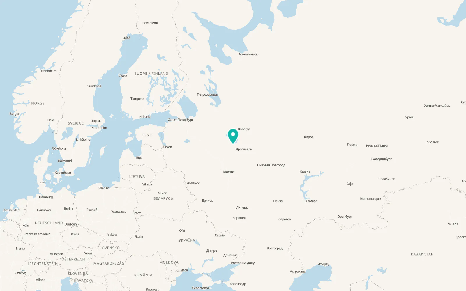 Map of Shestikhino
