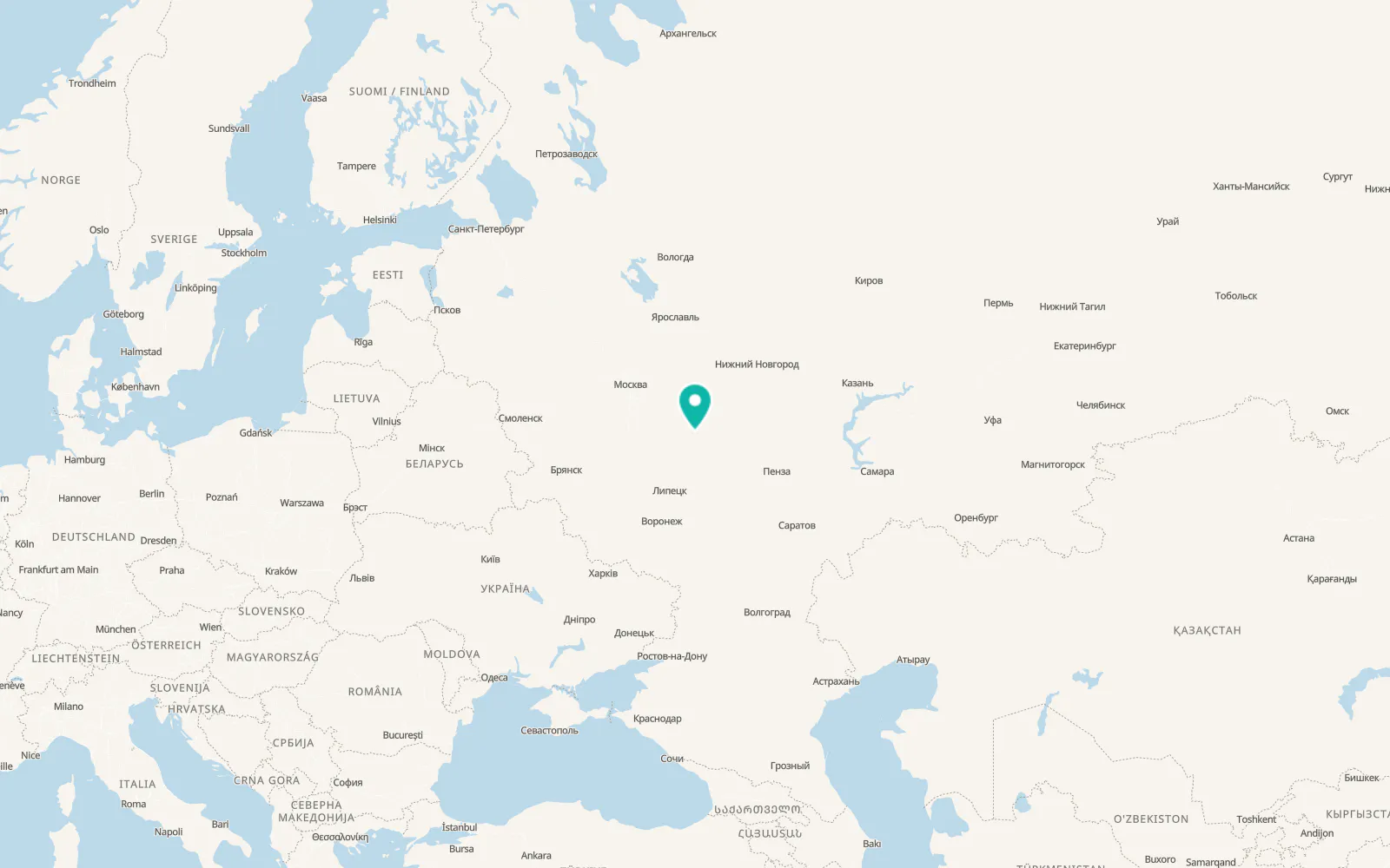 Map of Shilovo