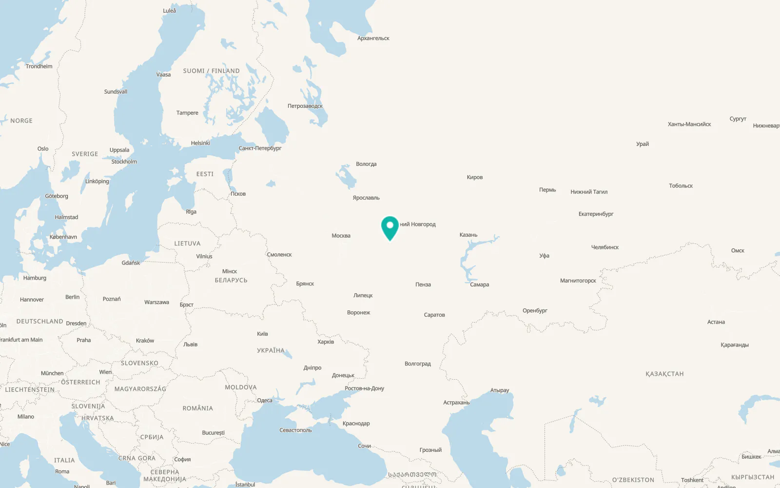 Map of Shimorskoye