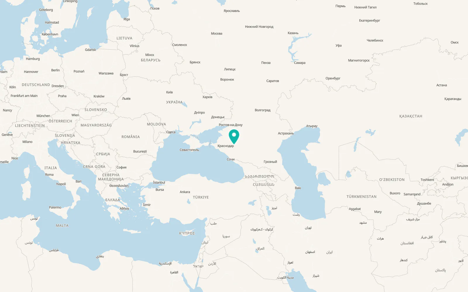 Map of Shovgenovskiy